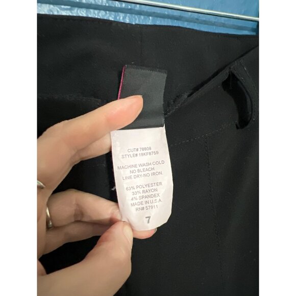 Wide Leg Black Crop Pants Mid Rise By Wrapper Size 7 - Picture 3 of 5